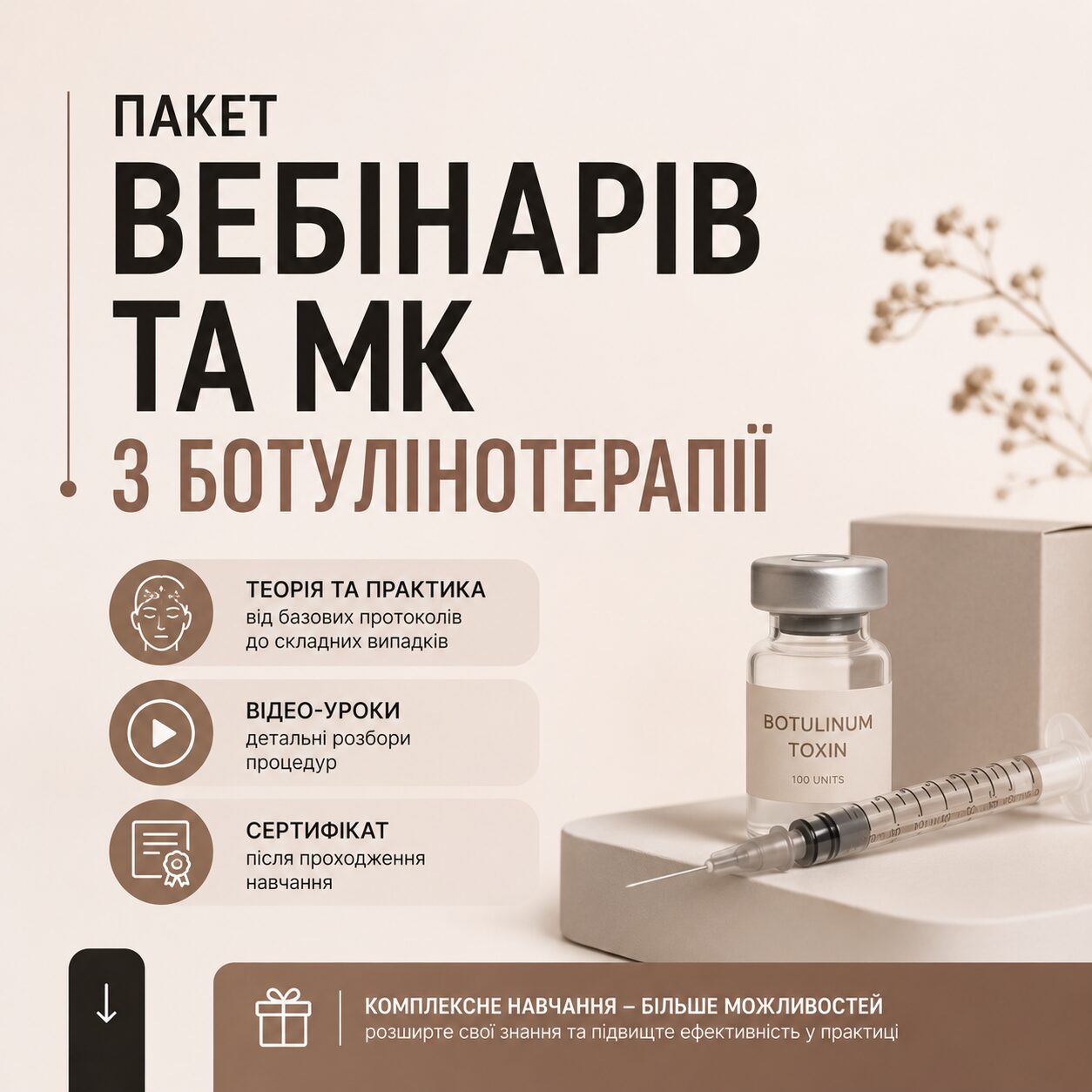 Пакет вебінарів та МК: ботулінотерапія